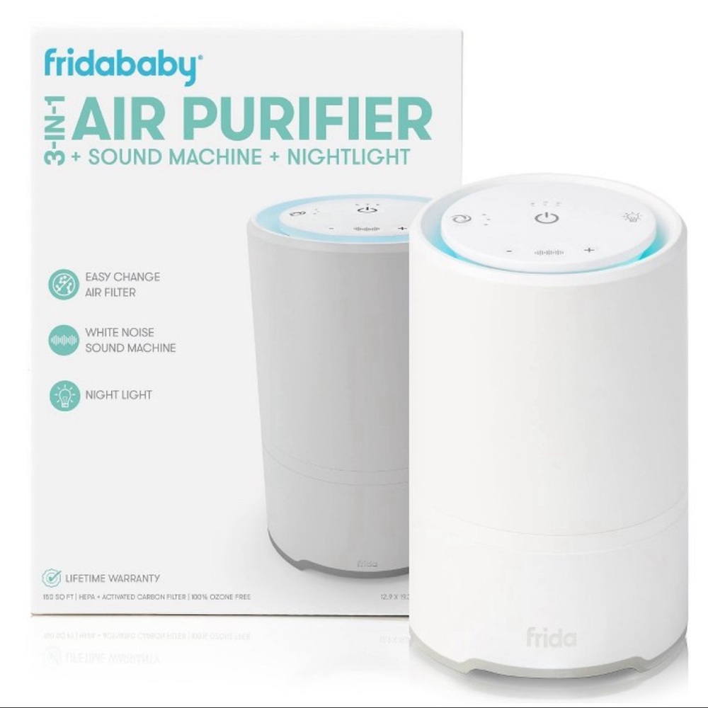 Brand new! 3-in-1 Air Purifier + Sound Machine + Nightlight.